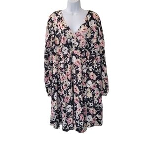 TORRID Floral Mini Bubble Charmeuse Babydoll Dress Size 2 2X